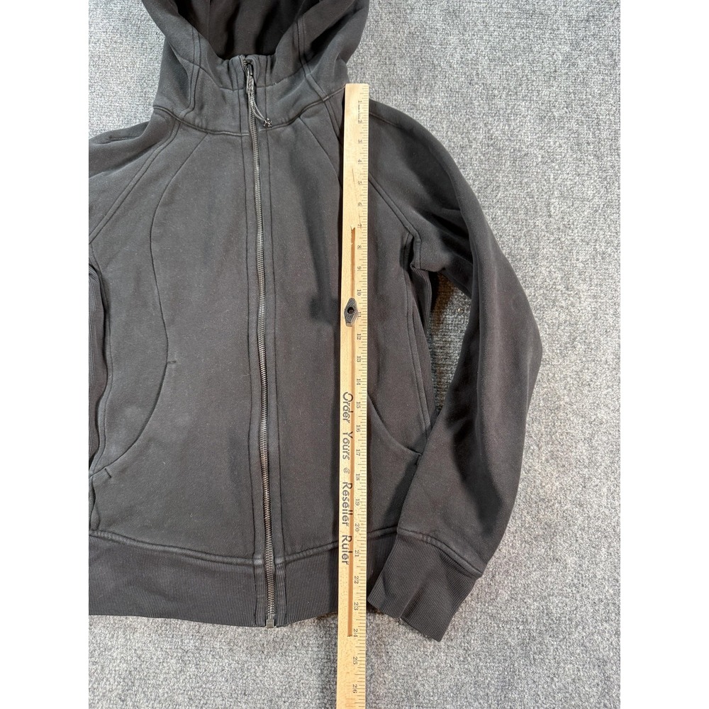 Lululemon Scuba Hoodie Womens Small Black Full‎ Zip Thumbholes Sweatshirt Logo - Picture 6 of 13